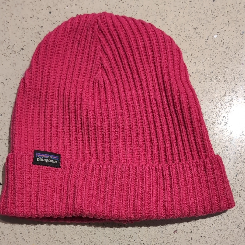 Patagonia Pink Knit Beanie Hat